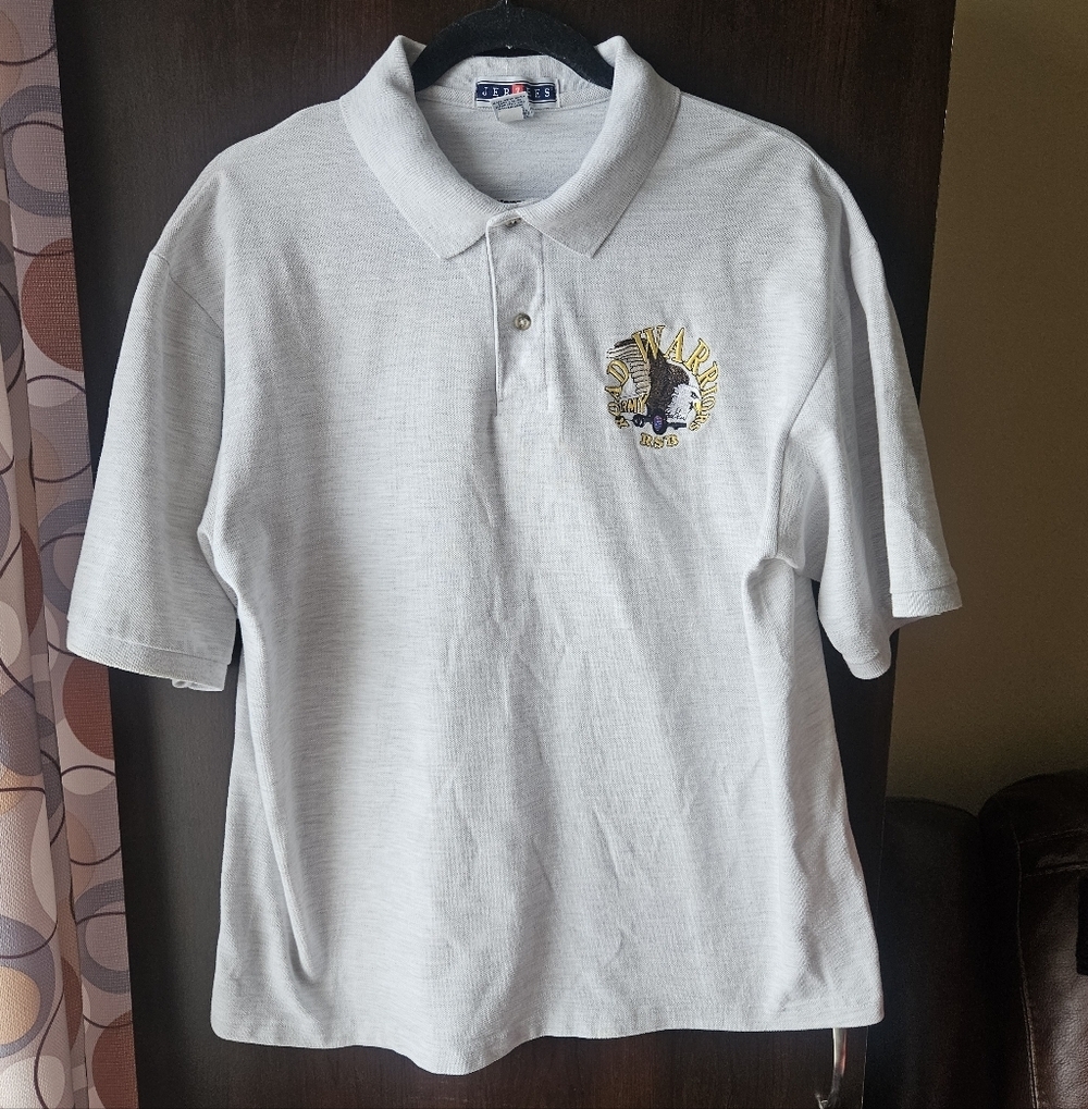 Men's Light Grey Road Warriors Army Polo Shirt